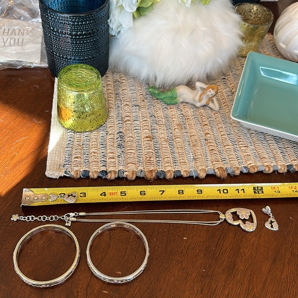 Brighton FLOWER POWER Pink blue lime Retro design Necklace 2 Bracelets Earrings - Picture 13 of 16